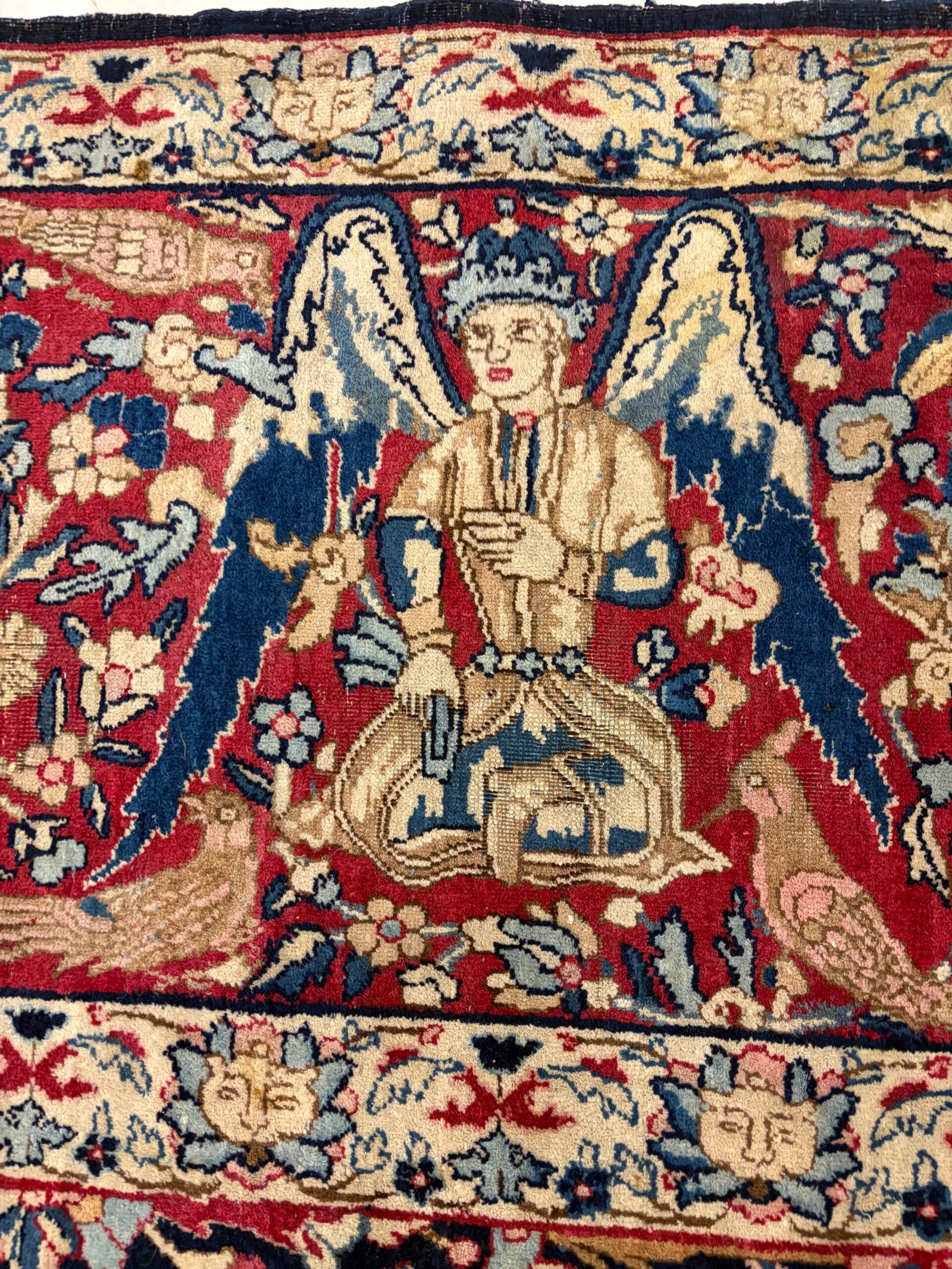 366x265 kerman lavar سجاده كرمان لاور أنتيك نادره جدا - Image 7