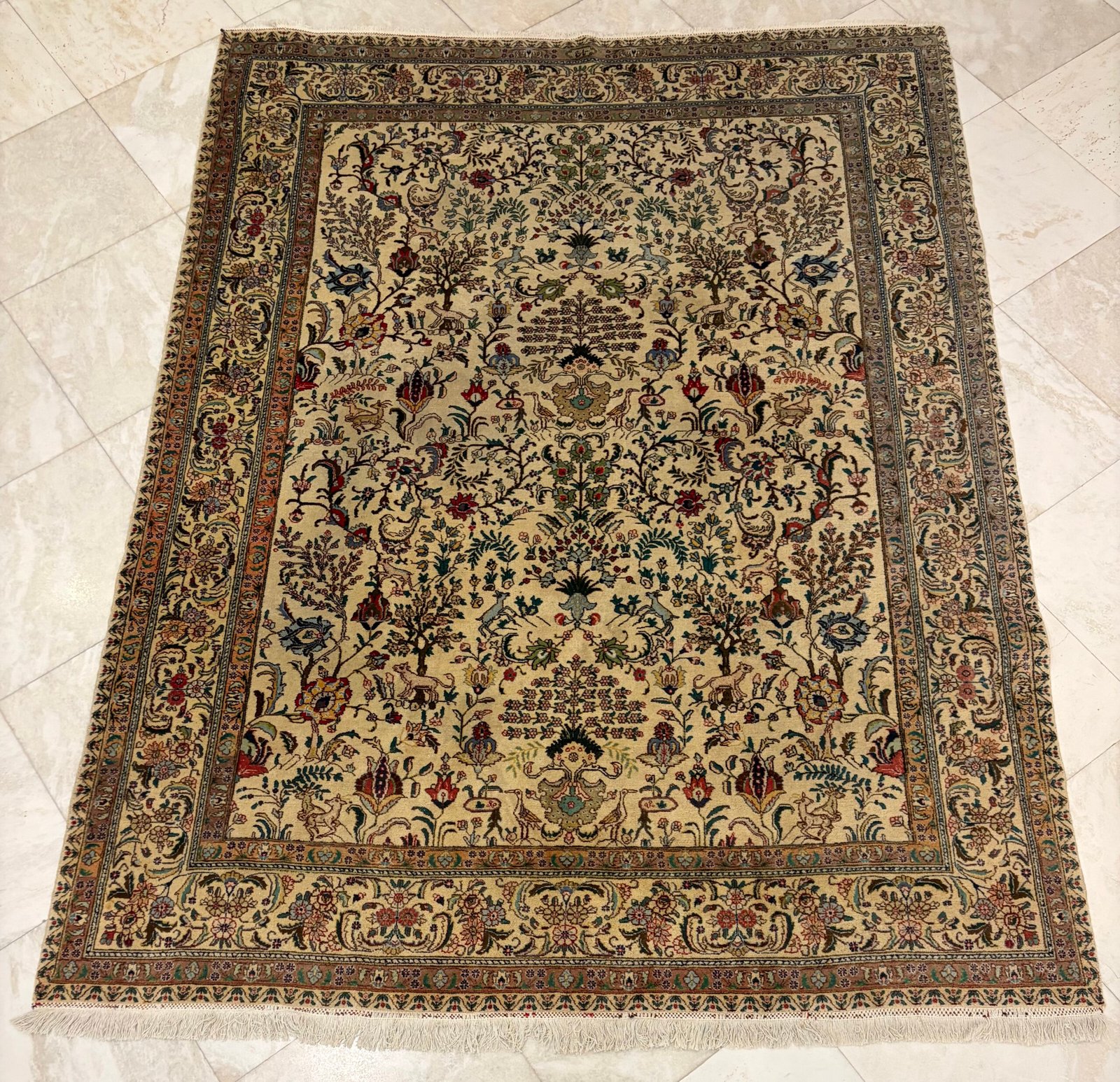 380X294 Persian Tabriz Rug سجادة فارسيه تبريز