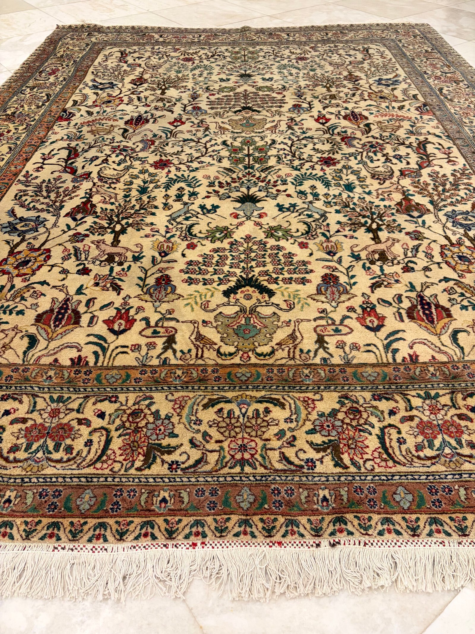 380X294 Persian Tabriz Rug سجادة فارسيه تبريز - Image 5